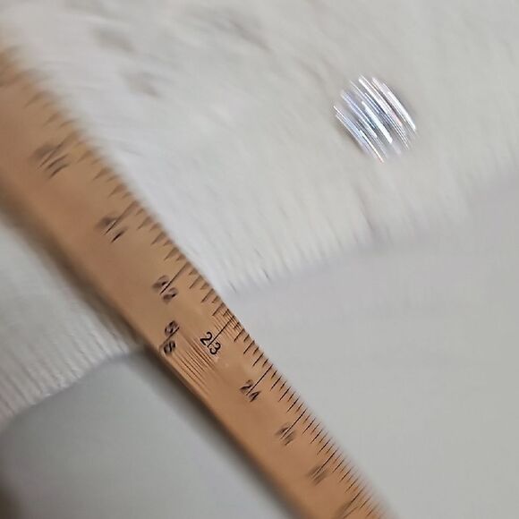 Esqualo M/L Ivory Pointelle Knit Sweater Vest with Rhinestone buttons - Picture 6 of 9